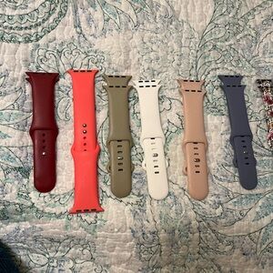 Set of Six Colorful Watch Bands